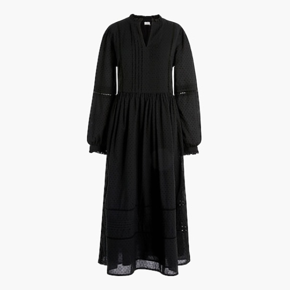 J.Crew Factory Pintuck Long Sleeve Midi Summer/Fall Dress in size Small